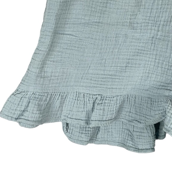 Show Me Your Mumu Rockie Ruffle Shorts Small Elastic Waist Gauze Pull On Blue - Picture 4 of 11